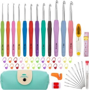 MECHEER Crochet Hook Set – Ergonomic Crochet Kit for Beginners & Crafters